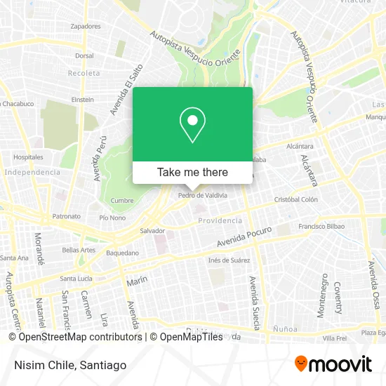 Nisim Chile map
