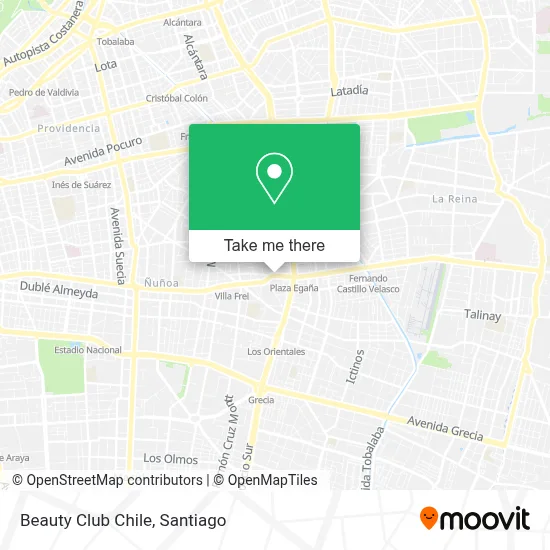 Beauty Club Chile map
