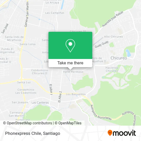 Phonexpress Chile map