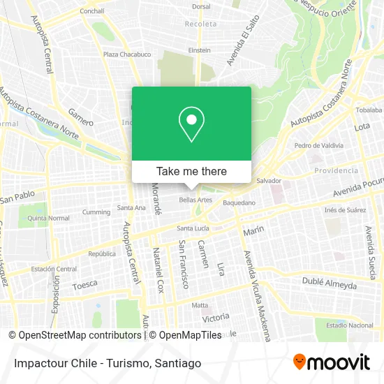 Impactour Chile - Turismo map