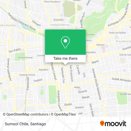 Sumsol Chile map