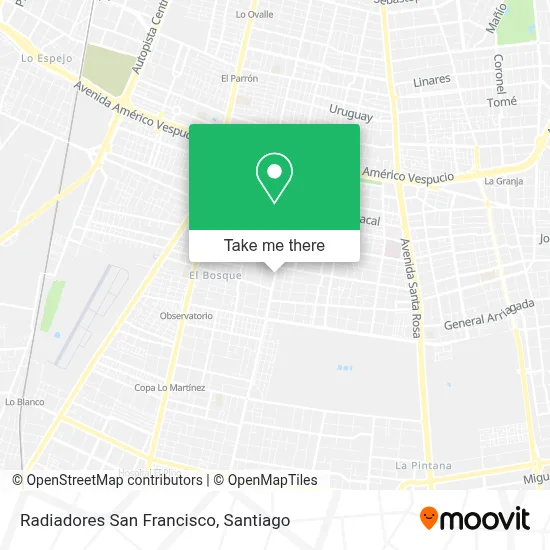 Radiadores San Francisco map