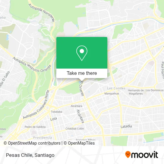 Pesas Chile map