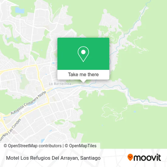 Motel Los Refugios Del Arrayan map
