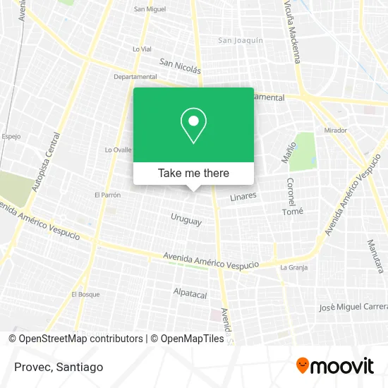Provec map