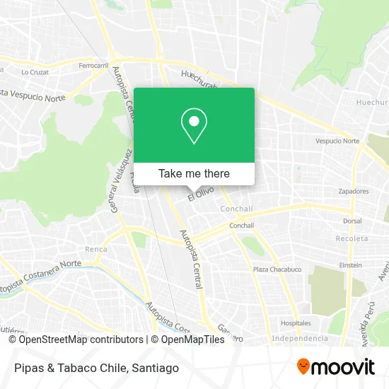 Pipas & Tabaco Chile map