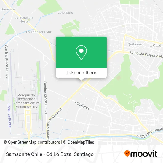 Samsonite Chile - Cd Lo Boza map