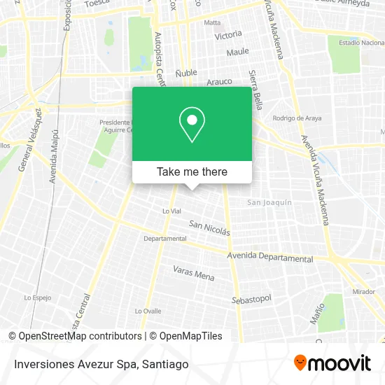 Inversiones Avezur Spa map
