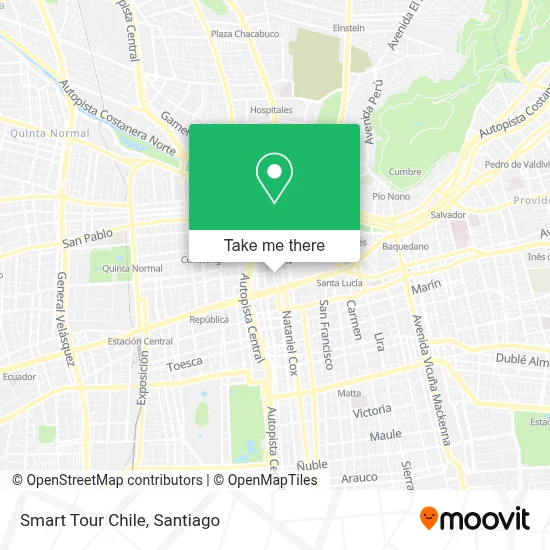 Smart Tour Chile map