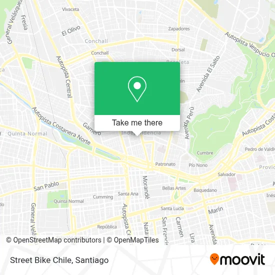 Street Bike Chile map