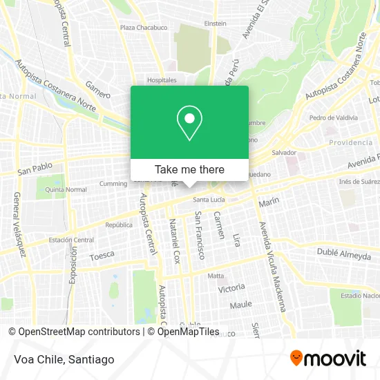 Voa Chile map