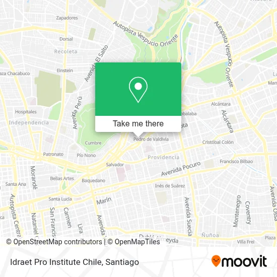 Idraet Pro Institute Chile map