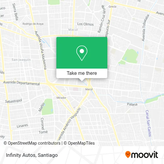 Infinity Autos map