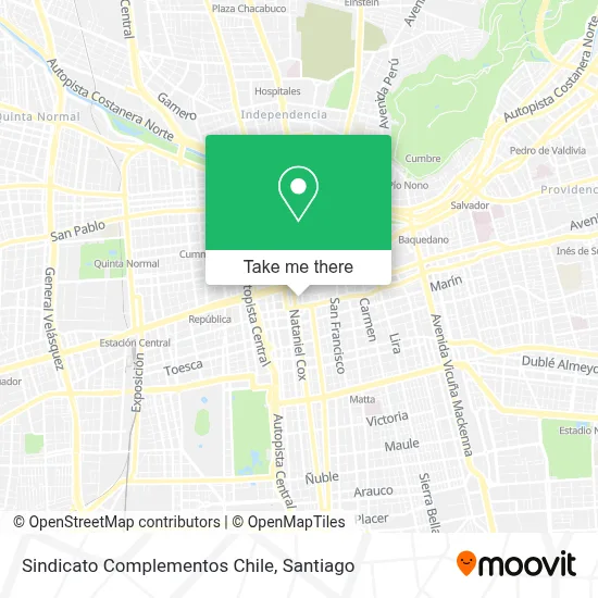 Sindicato Complementos Chile map