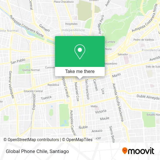 Global Phone Chile map