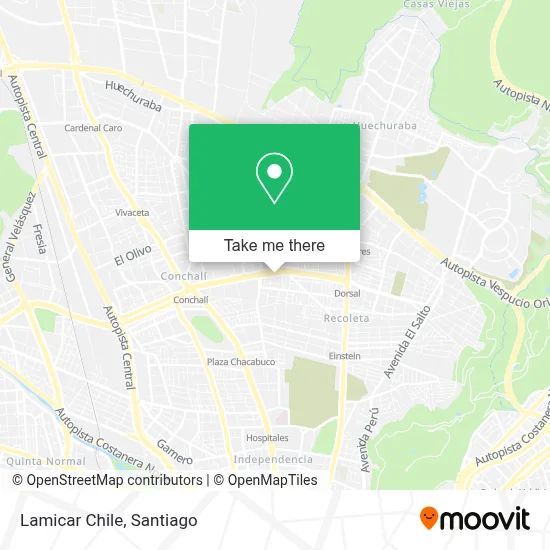 Lamicar Chile map