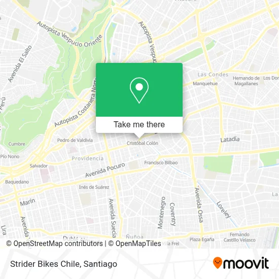 Strider Bikes Chile map