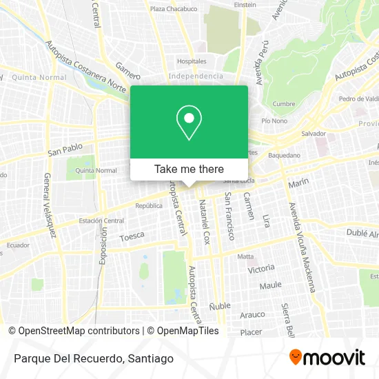 Parque Del Recuerdo map