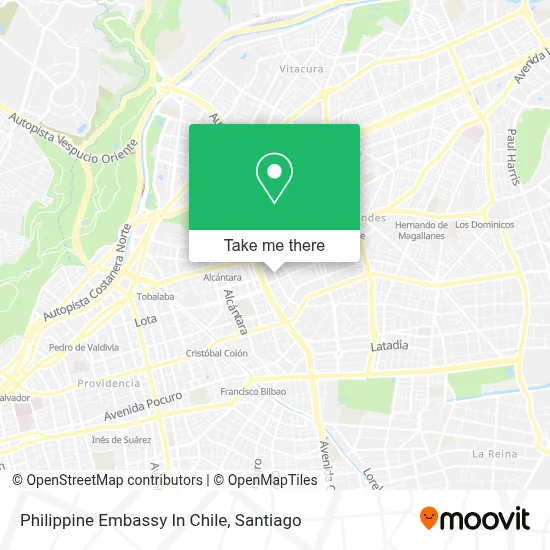 Philippine Embassy In Chile map