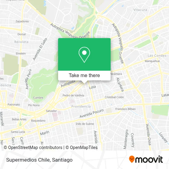 Supermedios Chile map