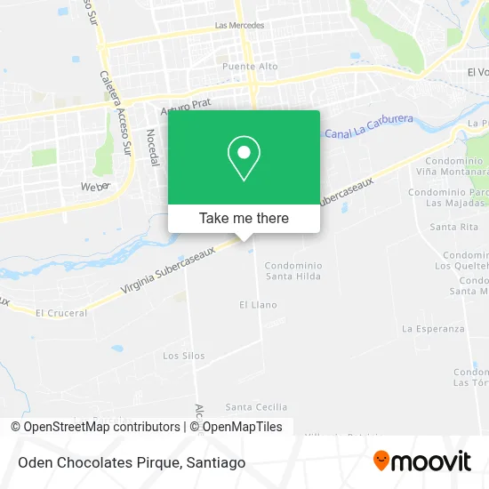 Oden Chocolates Pirque map