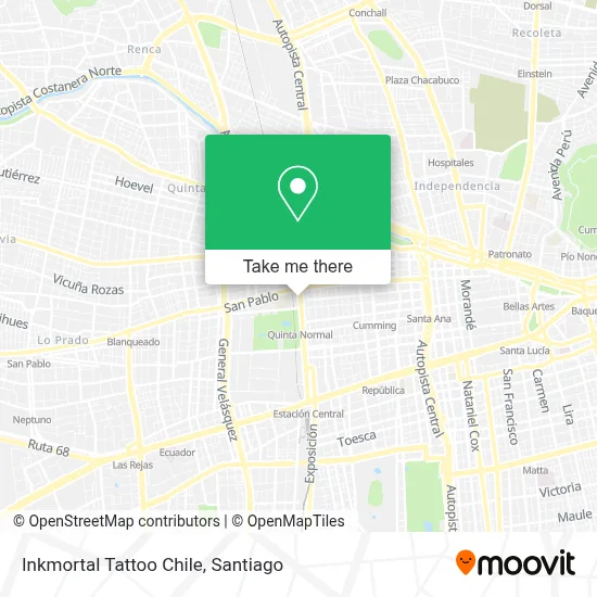 Inkmortal Tattoo Chile map