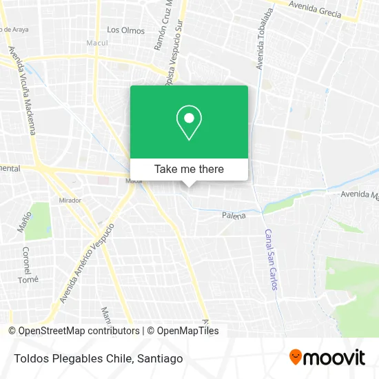 Toldos Plegables Chile map