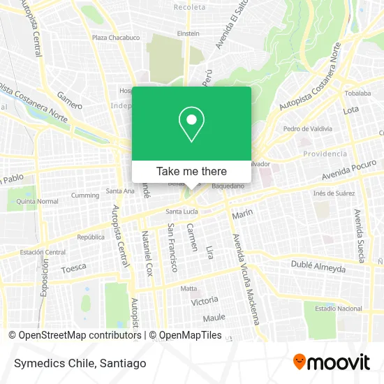 Symedics Chile map