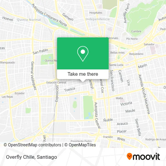 Overfly Chile map