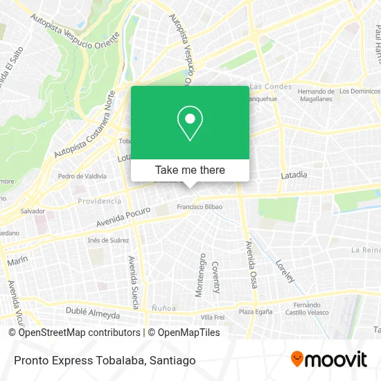 Pronto Express Tobalaba map