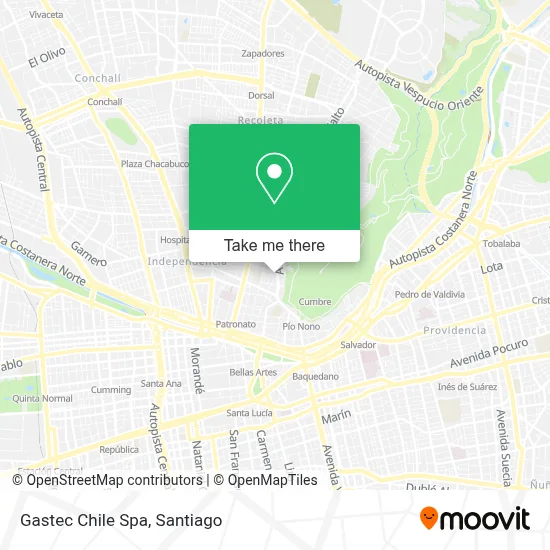 Gastec Chile Spa map