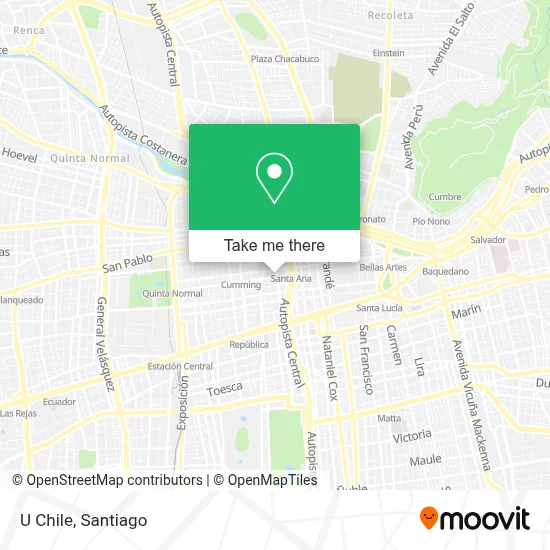 U Chile map