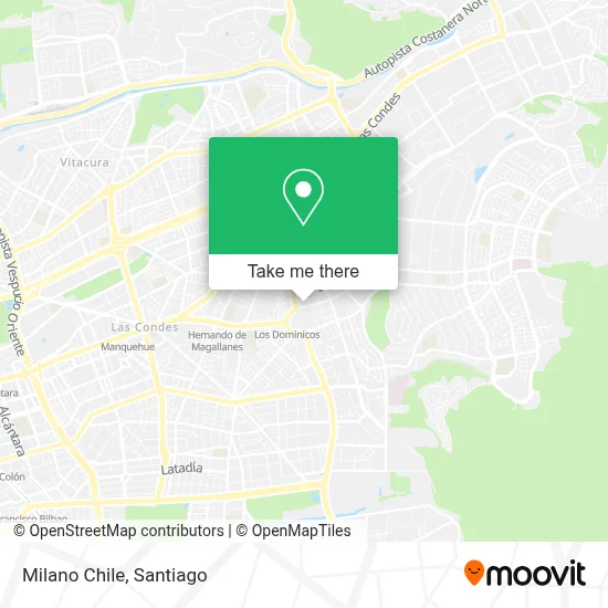 Milano Chile map