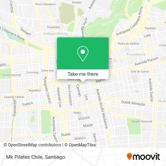 Mk Pilates Chile map