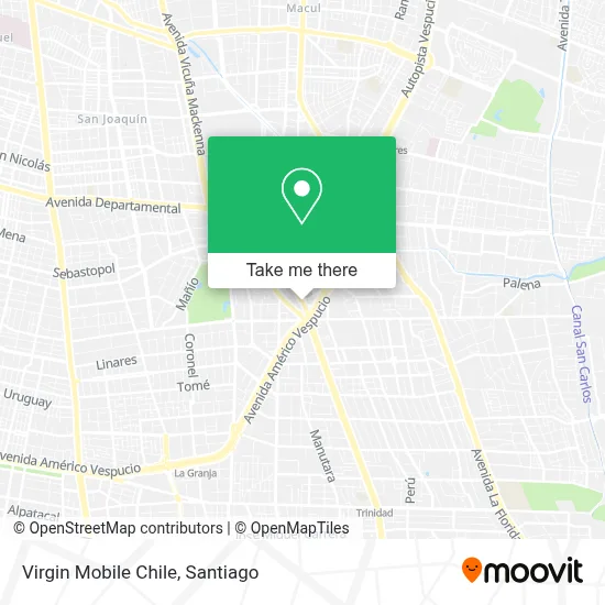 Virgin Mobile Chile map