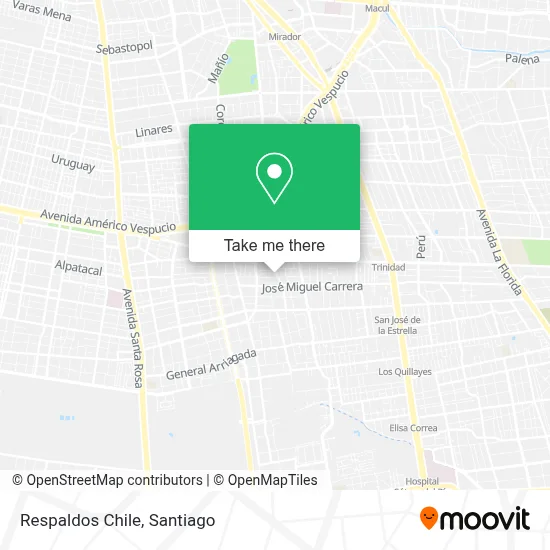 Respaldos Chile map