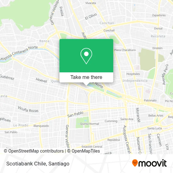 Scotiabank Chile map