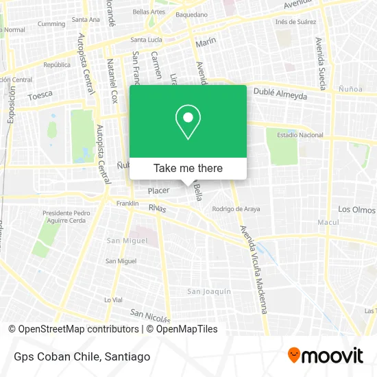 Gps Coban Chile map