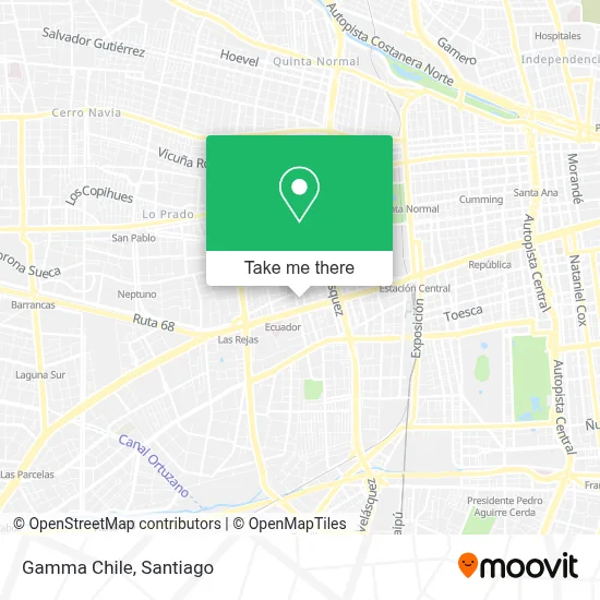 Gamma Chile map