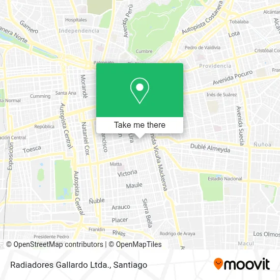 Radiadores Gallardo Ltda. map