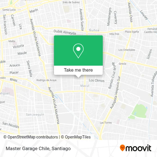 Master Garage Chile map
