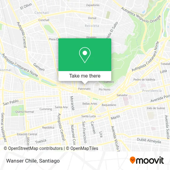 Wanser Chile map