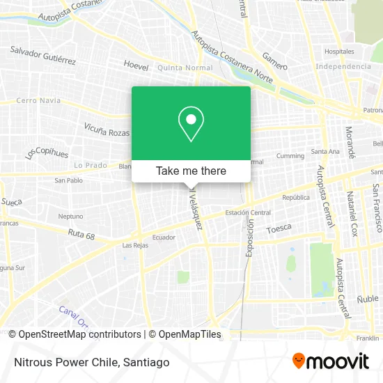 Nitrous Power Chile map