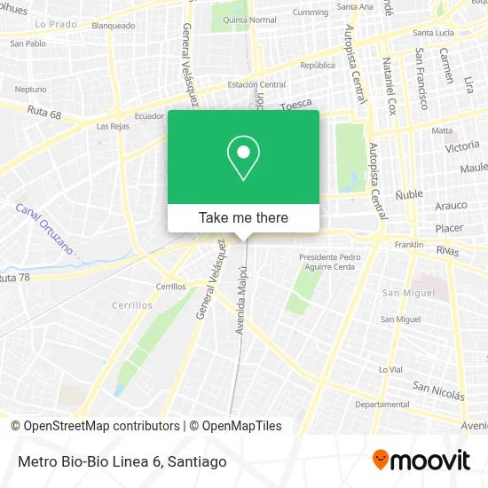 Metro Bio-Bio Linea 6 map