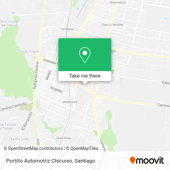 Portillo Automotriz Chicureo map