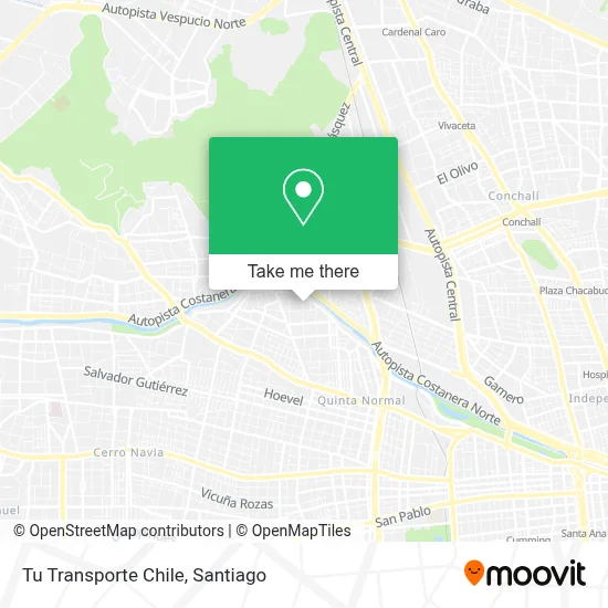 Tu Transporte Chile map