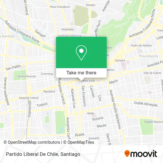 Partido Liberal De Chile map