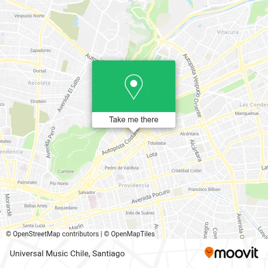 Universal Music Chile map