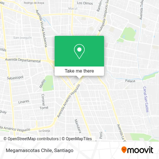 Megamascotas Chile map