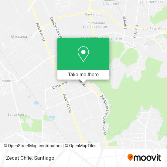 Zecat Chile map